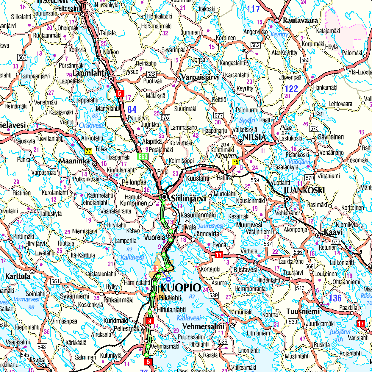 Автомобильная карта финляндии