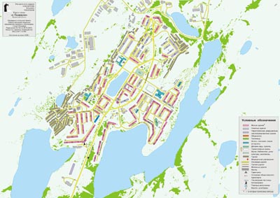 Карта-схема Гаджиево 1:10 000, номера домов