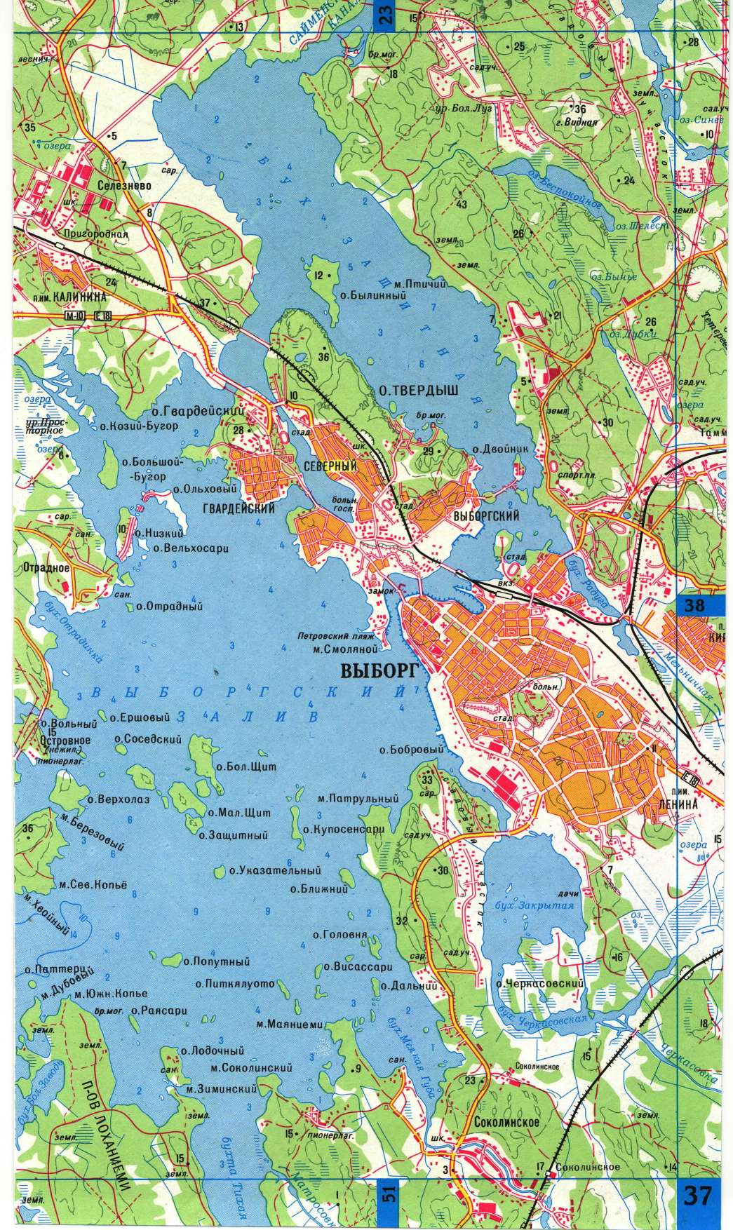 Карта озер выборгского района ленинградской области