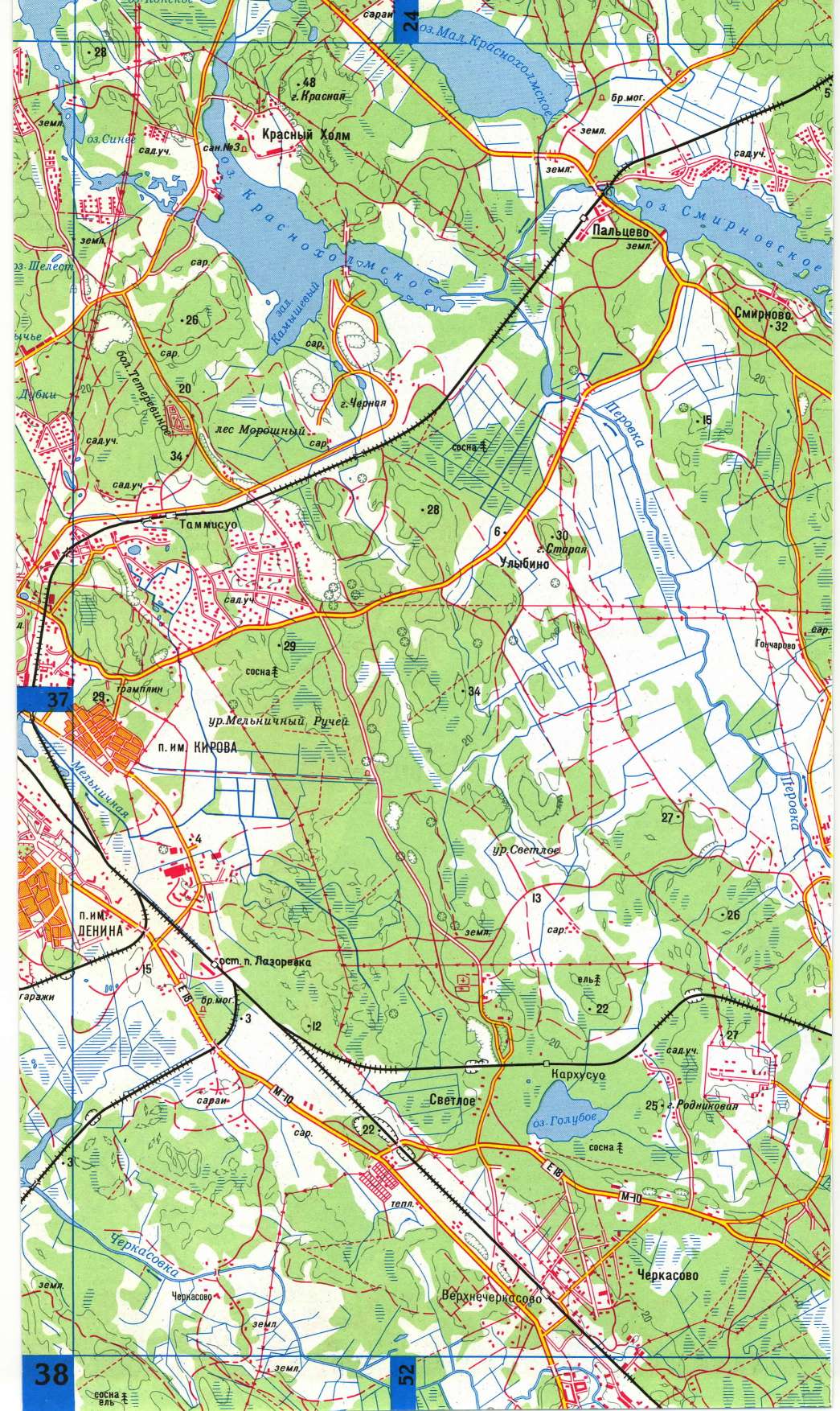 Финская довоенная топографическая карта карельского перешейка