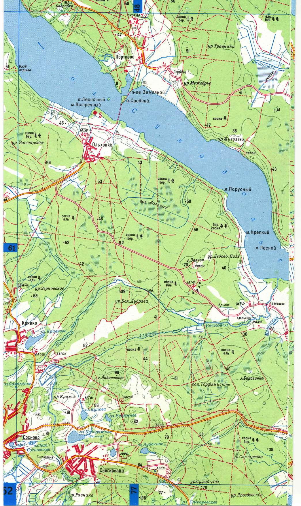 Оз красавица ленинградская область карта