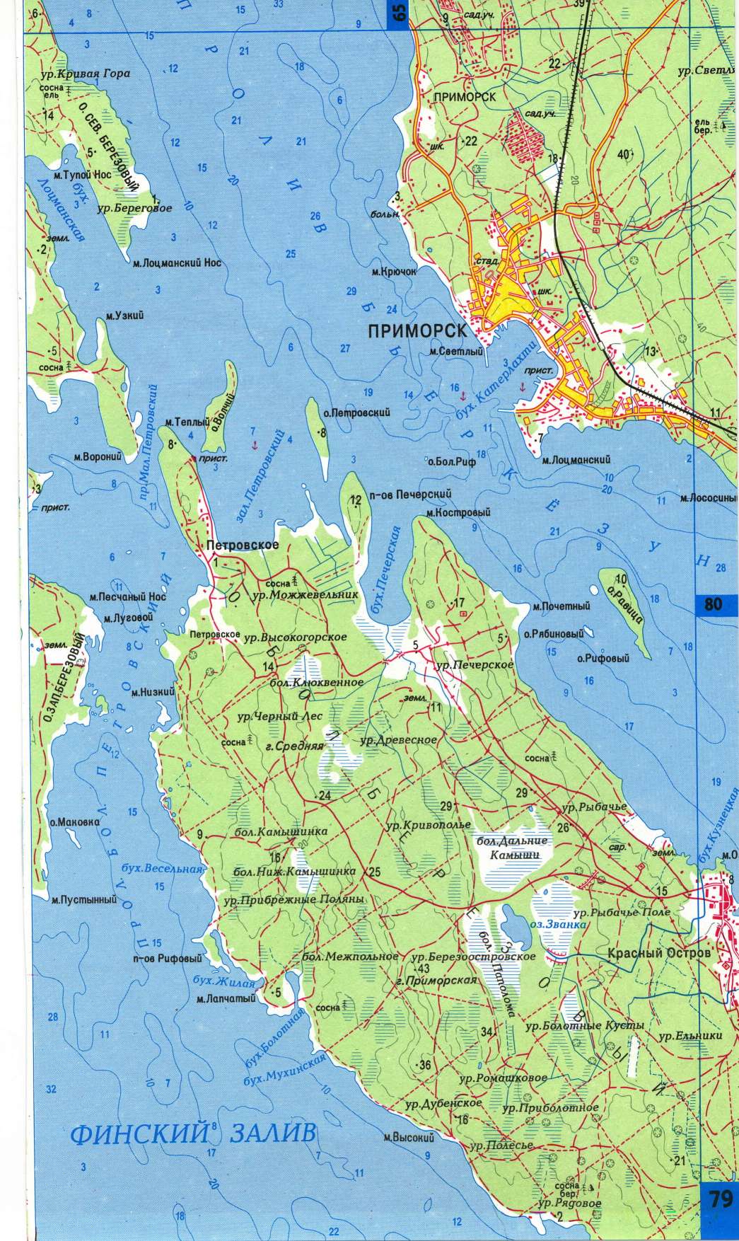 Карта карелии с городами и озерами